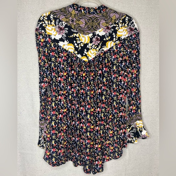 Free People Wildflower Fields Henley Tunic Blouse small - Picture 6 of 15
